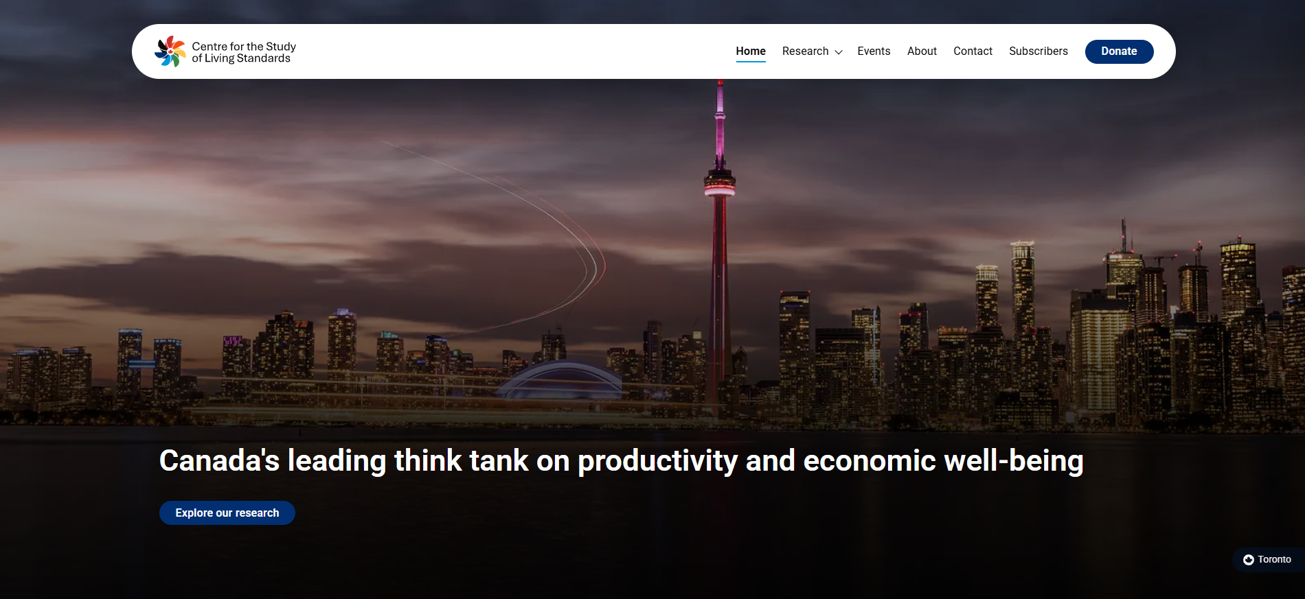 Redesigned CSLS website with a modern Toronto skyline homepage