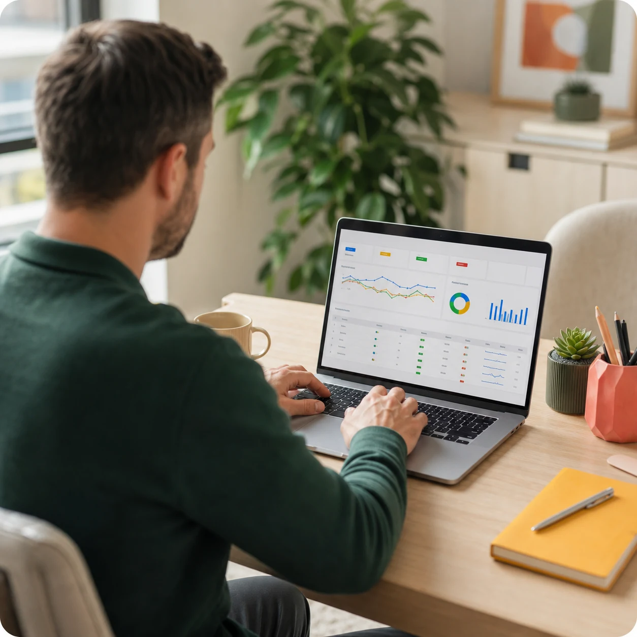Service-business owner reviewing a paid-search campaign