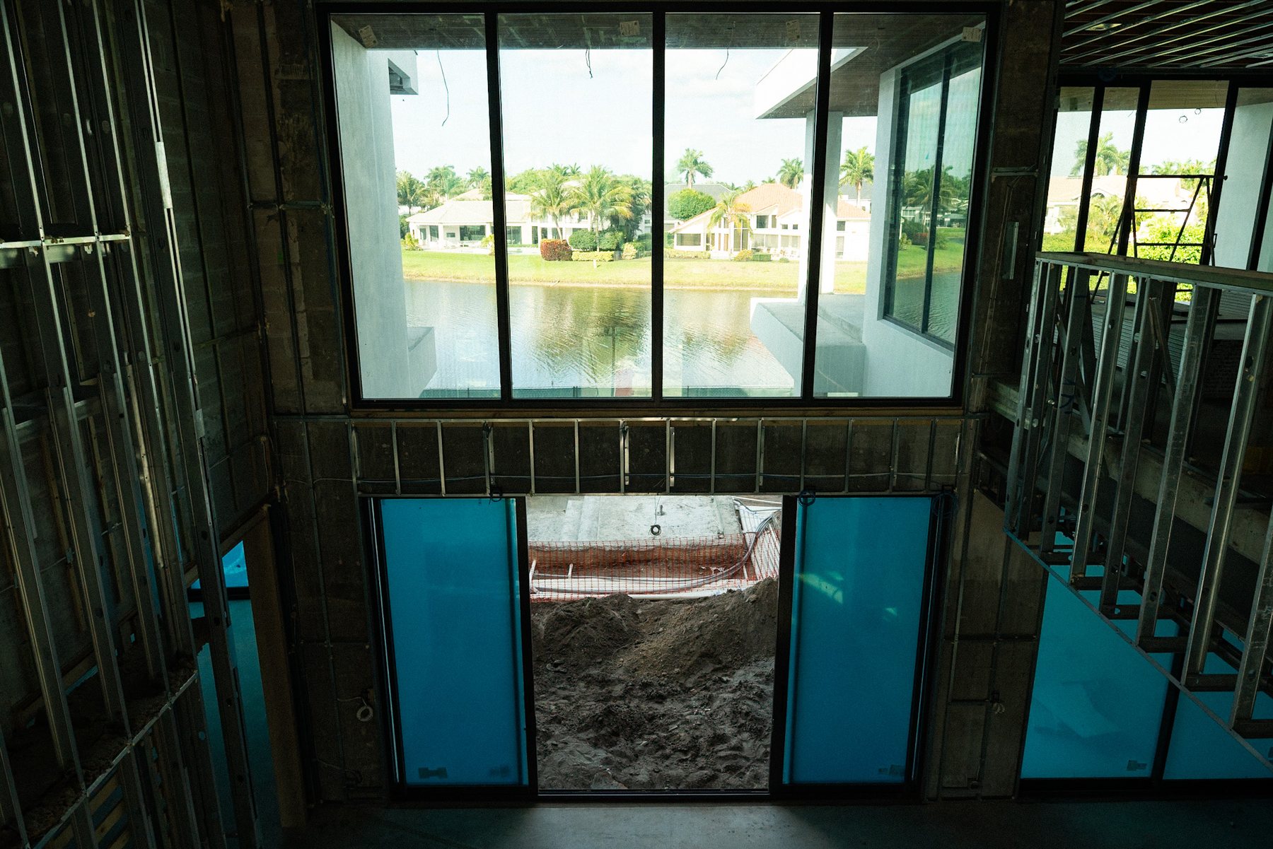 Commercial-scale interior volume under construction